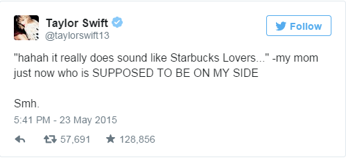 Taylor Swift S Mum Thought Starbucks Lovers Was In The Blank Space Lyrics Too